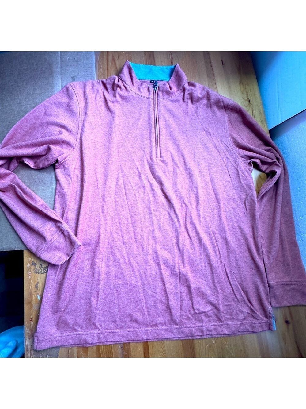 Larrimors quarter zip rust color pullover size XL nwot